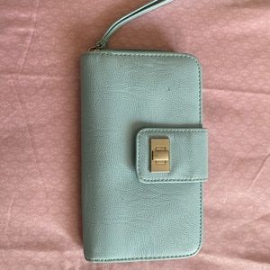 Coral Blue Cute Wallet/Clutch